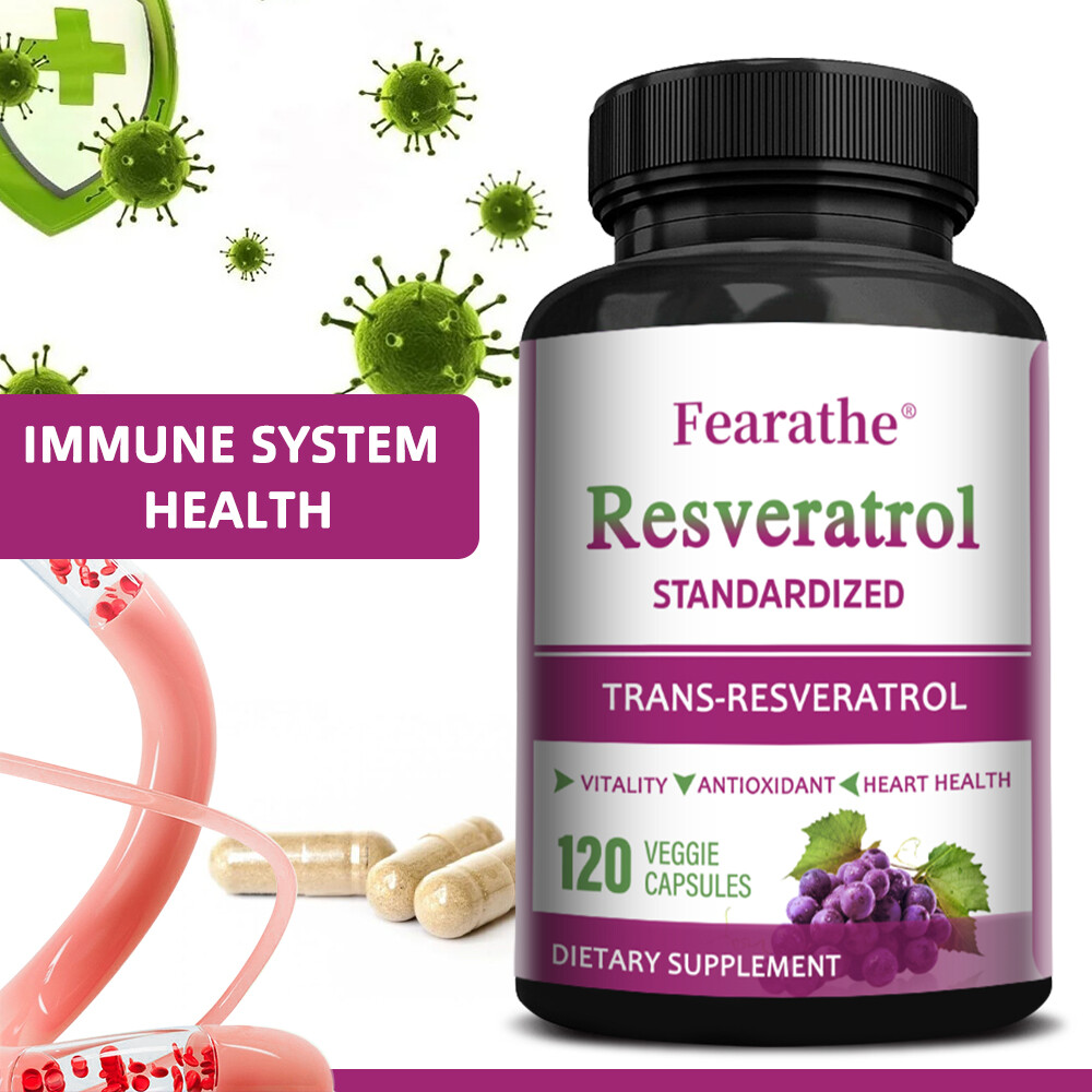 Resveratrol Capsules 1000mg – Antioxidants,Anti-Aging,Brain Support,Radiant Skin