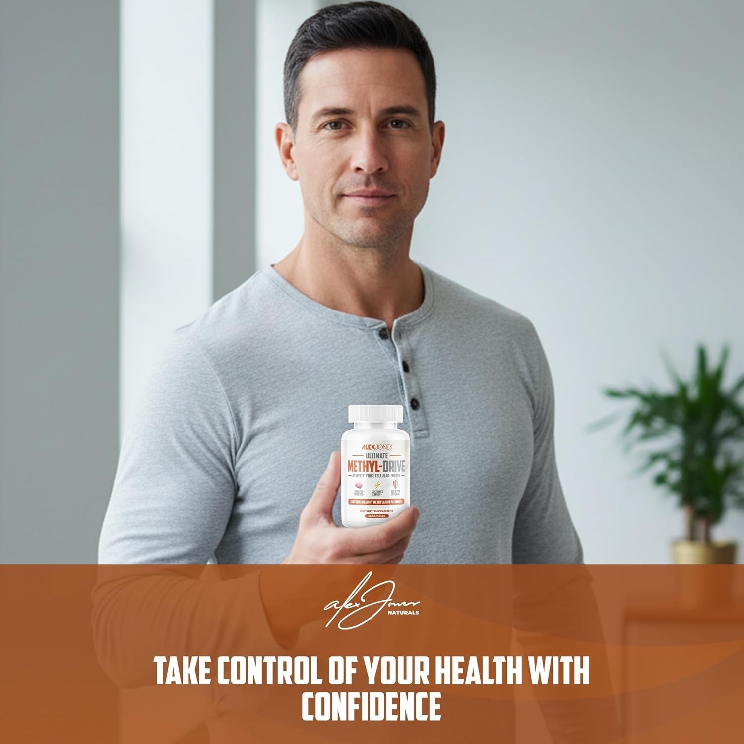 Alex Jones Natural Methyl Drive Mitochondrial Methylated Complex Info Wars- 90ct