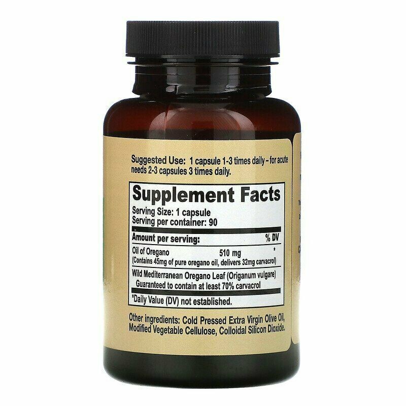 California Natural Wild Oregano Oil Veggie Capsule Dietary Supplement 90 Count
