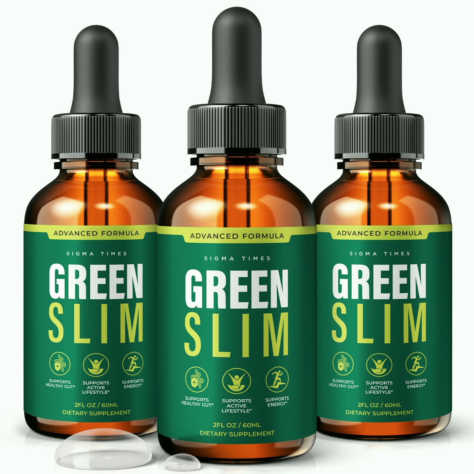 Green Slim Drops, GreenSlim Liquid Supplement for Weight Loss & Energy – 3 Pack