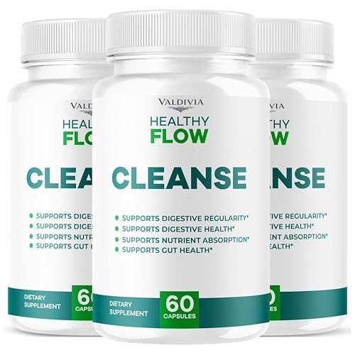 Healthy Flow Cleanse Liver Detox Supplement Capsules Natural 3 Pack 180Ct