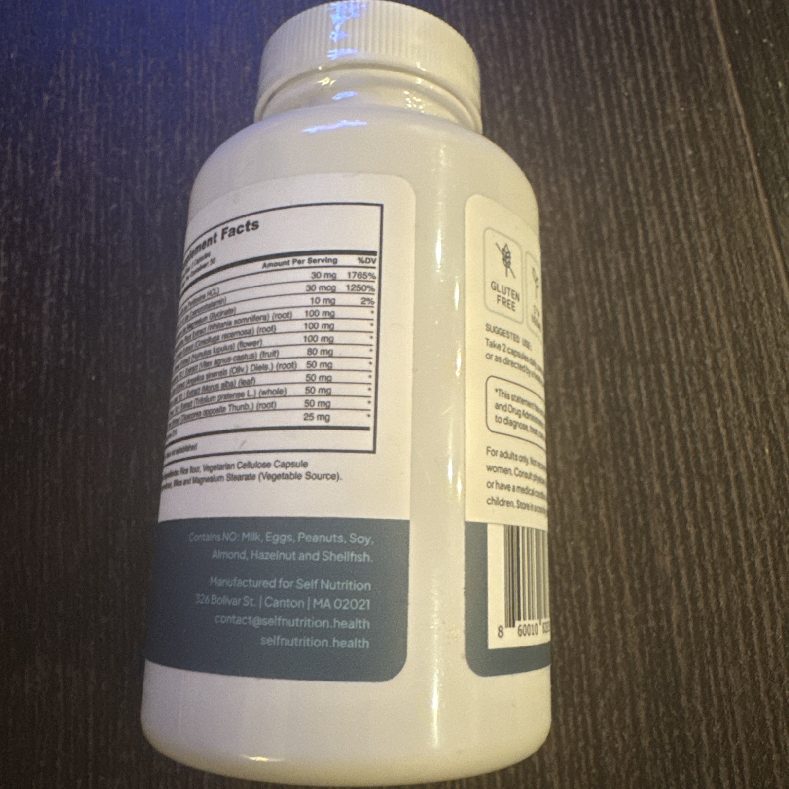 Self Nutrition Menopause Support for Women Magnesium CoQ10 Ashwaganda 60 Cap New