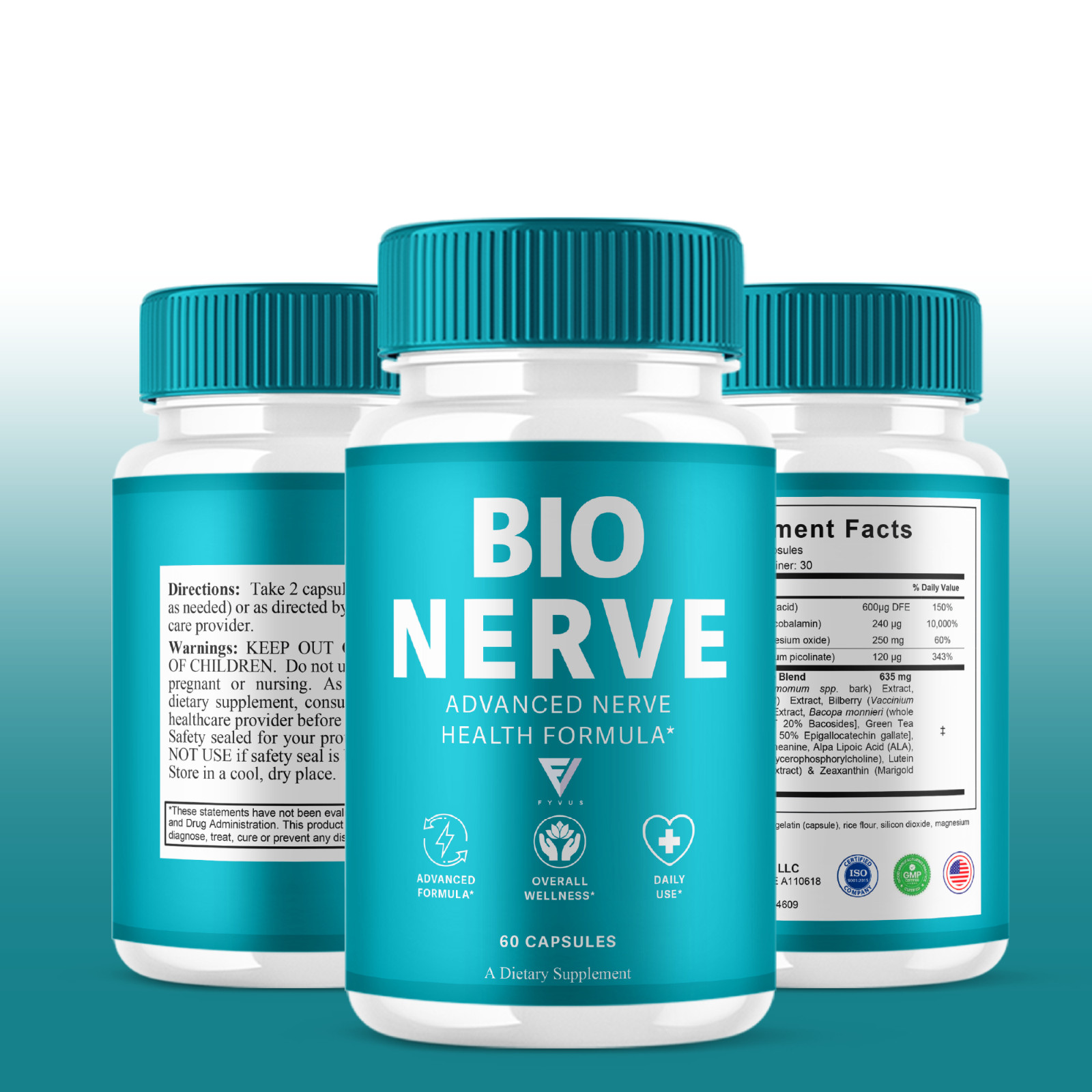 (3 Pack) Bio Nerve Capsules, BioNerve Advanced Nerve Health Pills (180 Capsules)