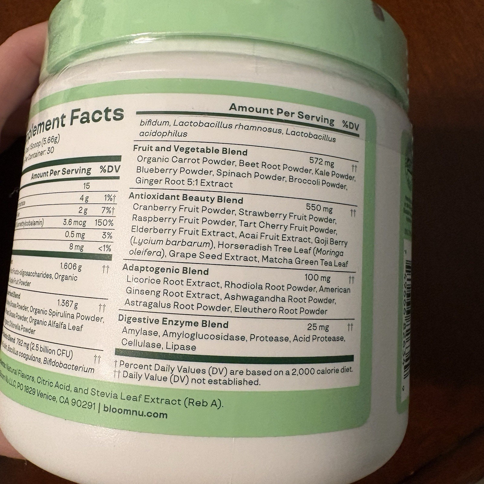 Bloom Greens Superfood Powder Mango Dietary Supplement 30 Servings Digestion Aid