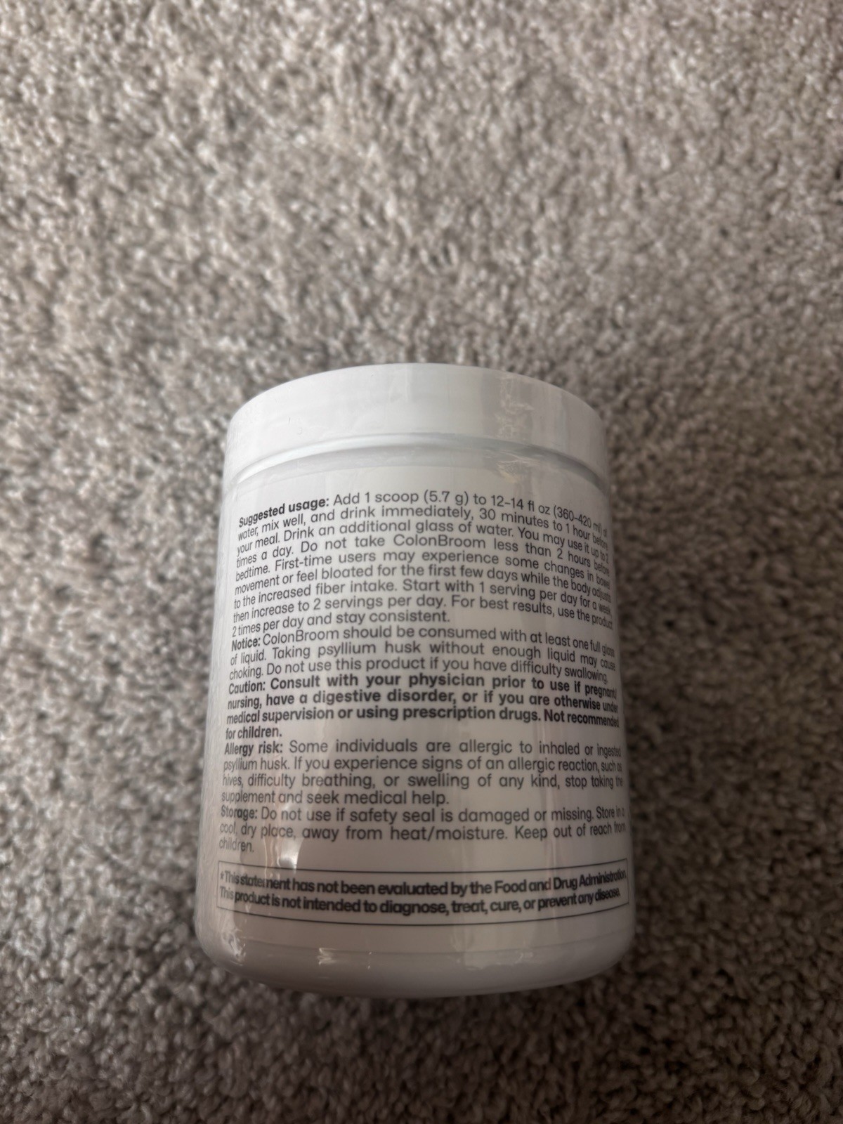 New! ColonBroom Strawberry 10.05 oz 60 servings Dietary supplements