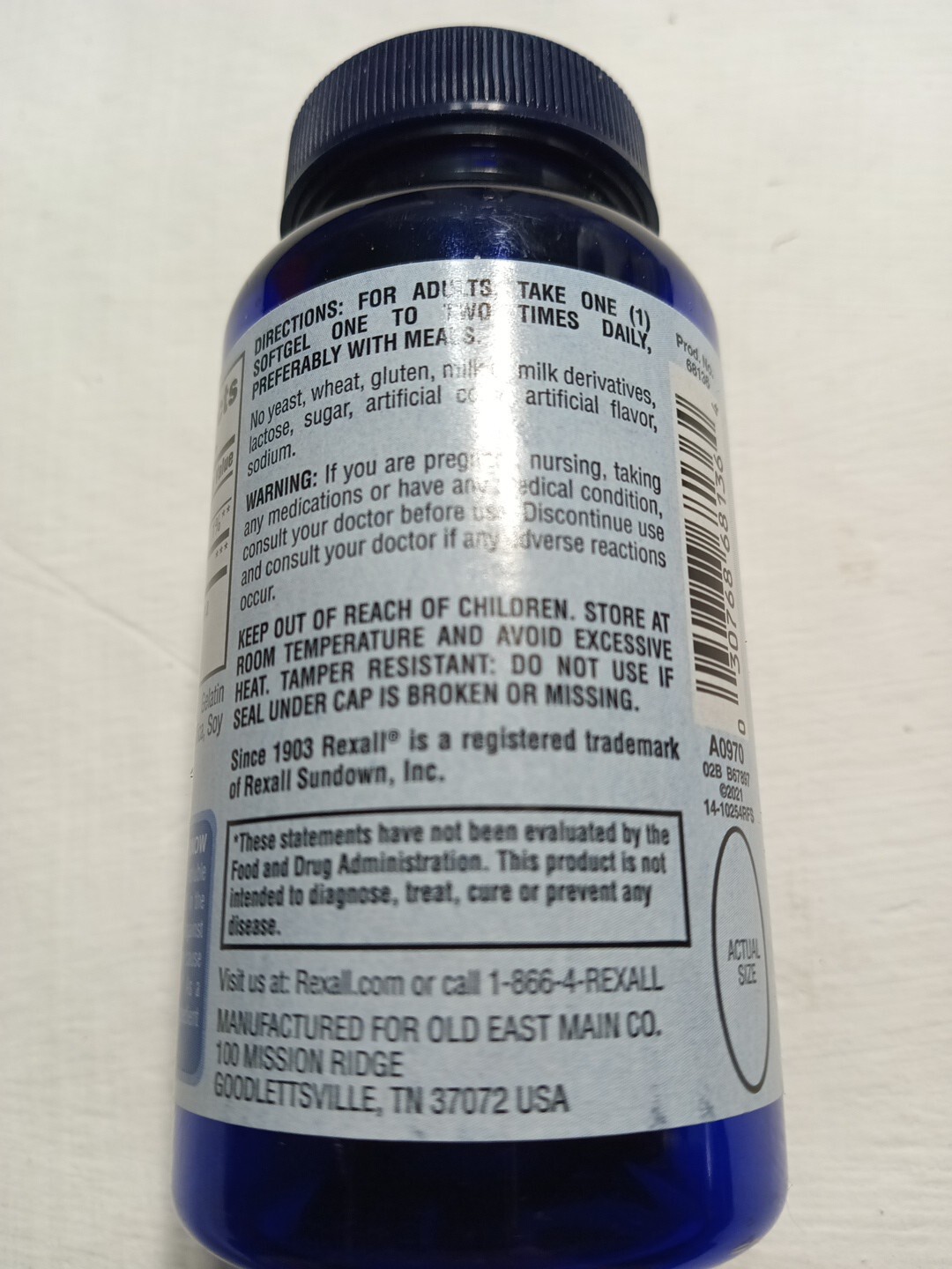 Rexall Naturalist Co Q-10 200mg 30 Softgels