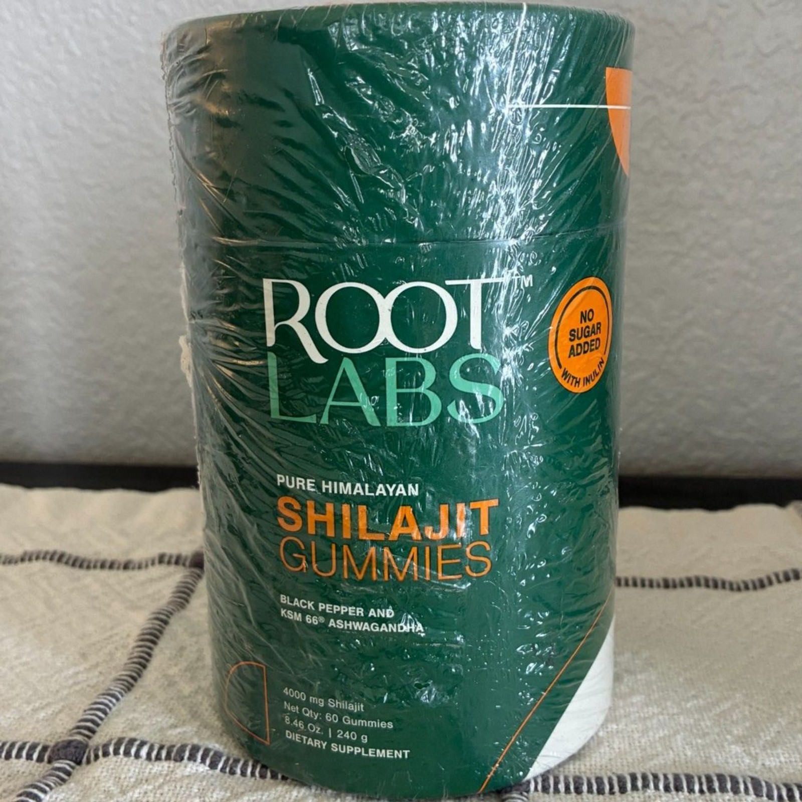 Root Labs Pure Himalayan Shilajit Gummies – 60 Count Sugar Free with Ashwagandha