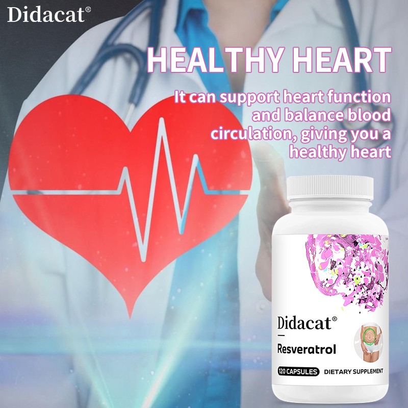 Resveratrol Supplement | Heart & Anti-Aging Support, 30/60/120 Capsules