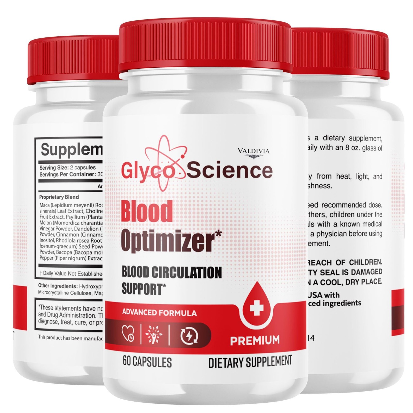 GlycoScience Blood Sugar Support Supplement Capsules Natural 1 Pack 60Ct