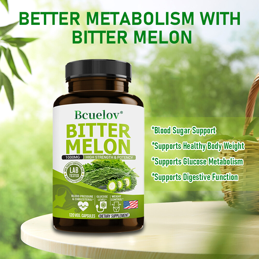 Bitter Melon Extract 1000mg – Healthy Blood Pressure Cholesterol Weight Loss
