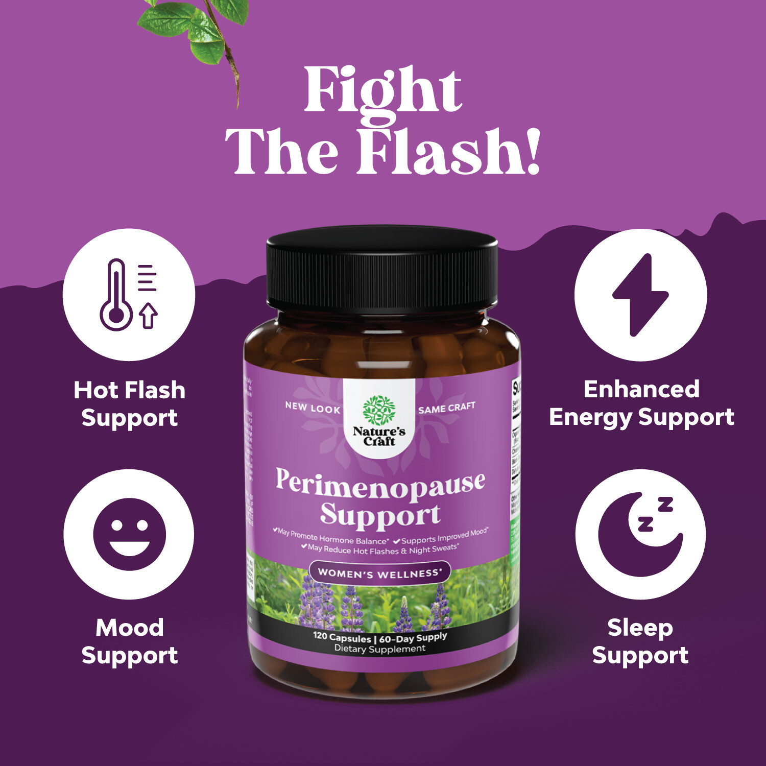 Complete Perimenopause Supplement for Women Multibenefit Menopause Relief 120ct