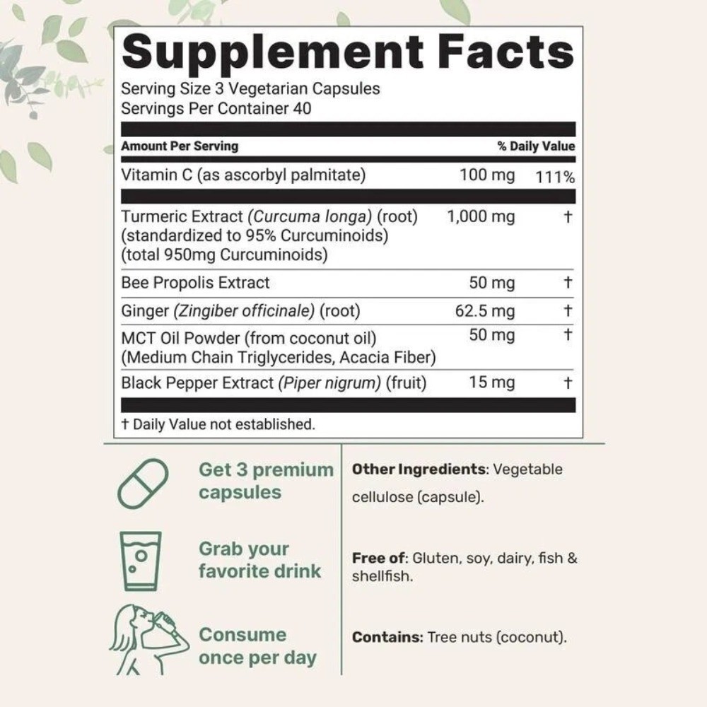 2 BOTTLES–Micro Ingredients Turmeric Curcumin|95% Curcuminoids w/ Black Pepper