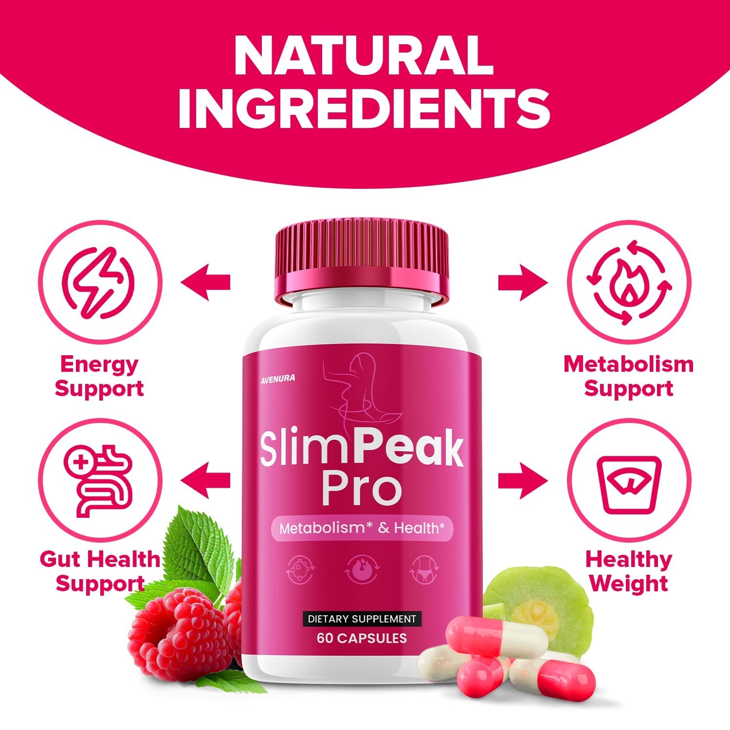 (3 Pack) SlimPeak Pro Capsules – Slim Peak Pro Advanced Formula Natural Blend