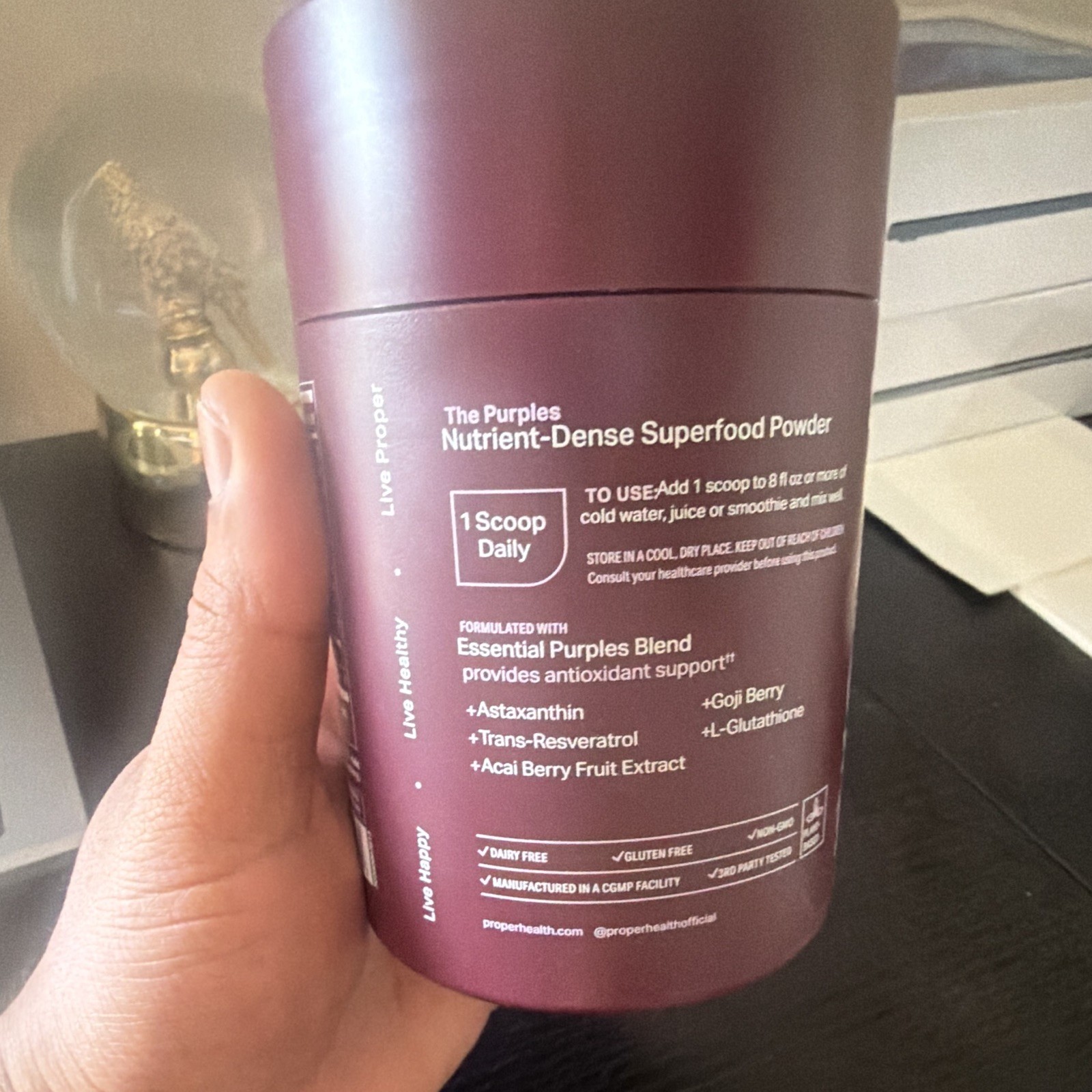 proper The Purples Antioxidant Support Superfood Powder Acai Berry 5.92 oz