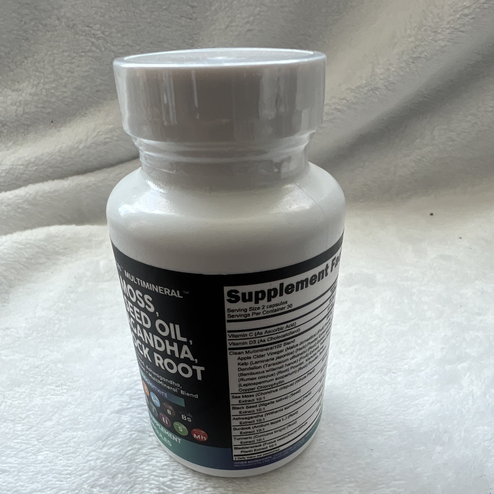 Clean Nutraceuticals Sea Moss Black Seed Ashwagandha Multimineral Vegan 60ct