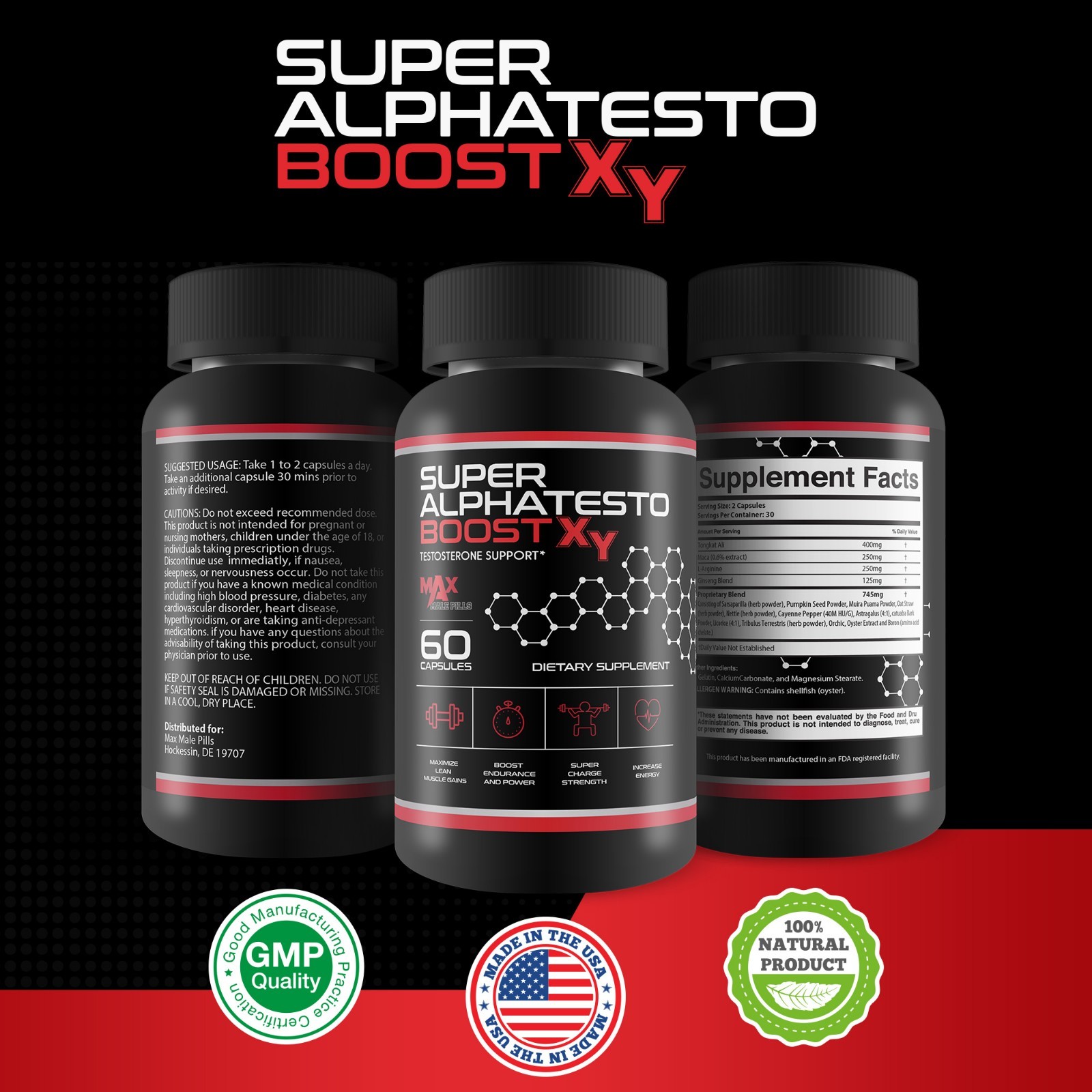 Super AlphaTesto Boost X Y – Our Best Testosterone Booster for Men – Blood Flow