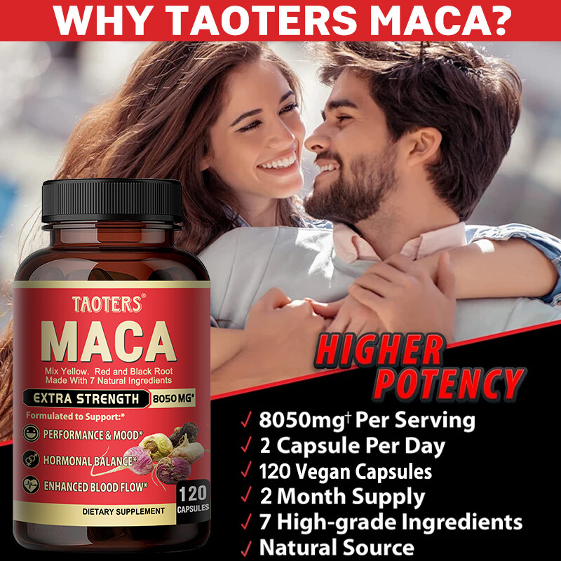 Maca Ashwagandha Blend – 300mg – Enhances Endurance and Energy