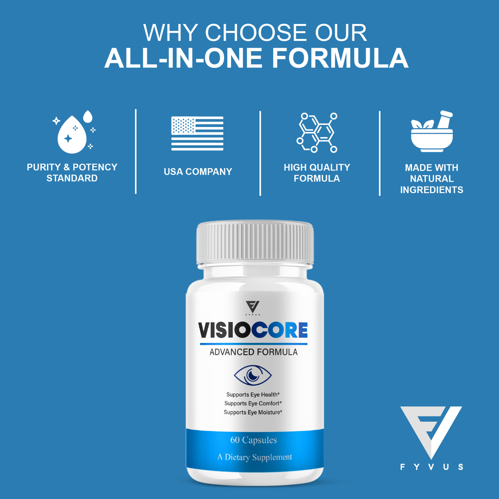 (5 Pack) VisioCore Advanced Formula, Visio Core Eye Care Support (300 Capsules)