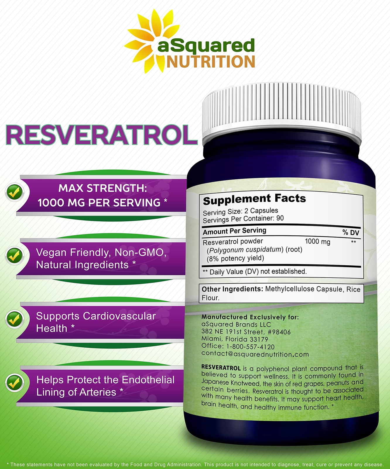 Max Strength Resveratrol 1000mg 180 Capsules Vegan Antioxidant Supplement