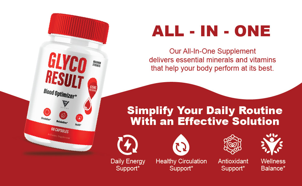 (3 Pack) Glyco Result Blood Optimizer, GlycoResult Formula (180 Capsules)