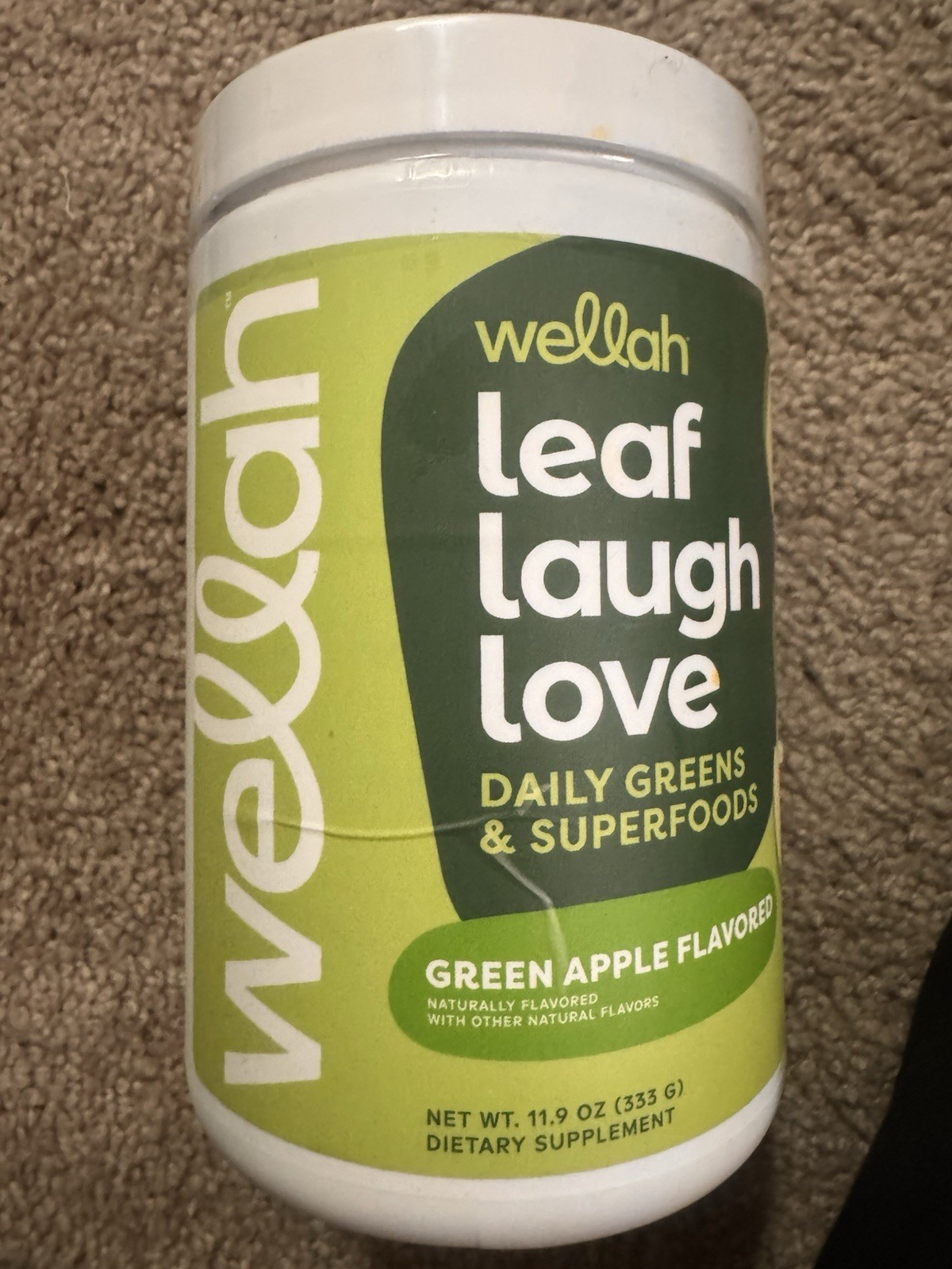 Wellah Leaf Laugh Love Daily Greens Superfoods Green Apple 11.9 Oz