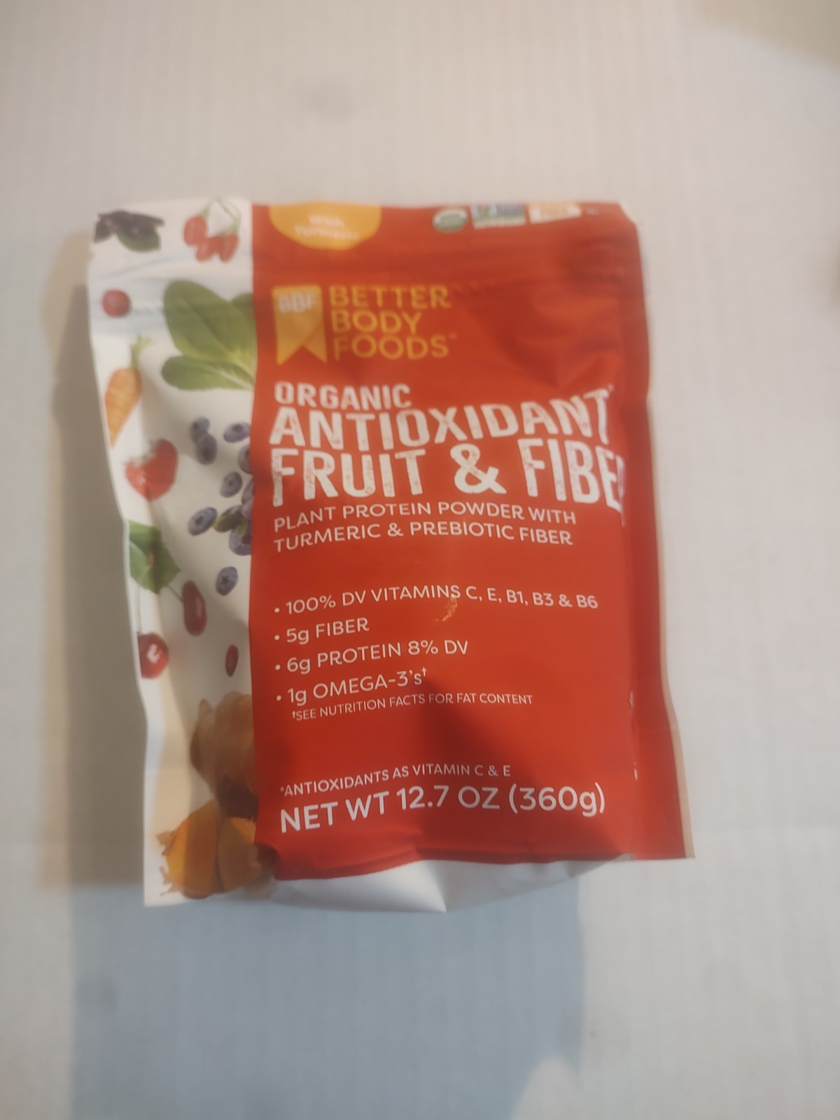 BetterBody Foods Organic Antioxidant Fruit and Fiber Superfood Blend, 12.7 Ounce