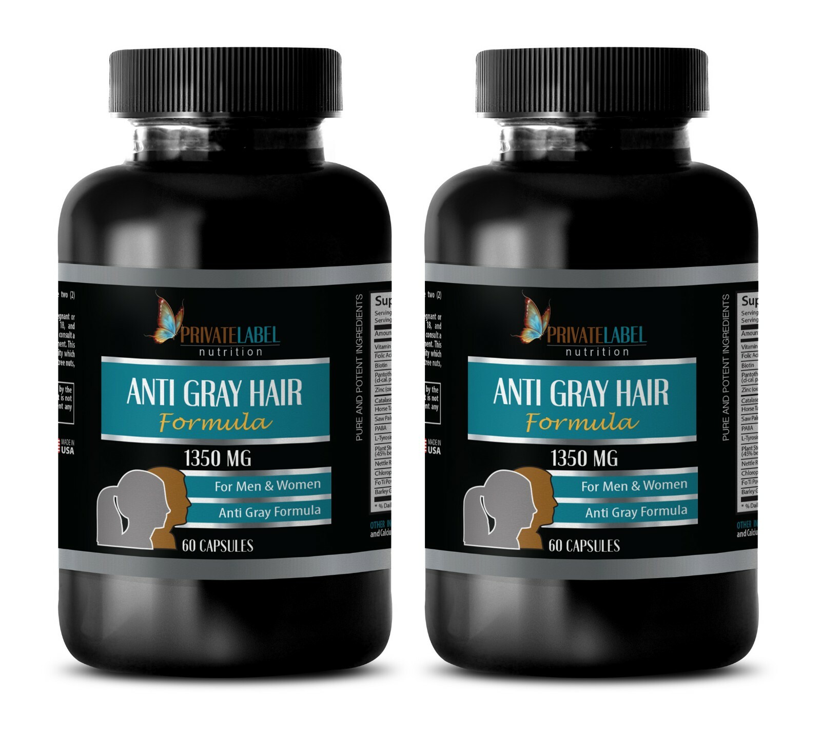 Horsetail herb – ANTI GRAY HAIR FORMULA – immune support tablets – 2 Bottles