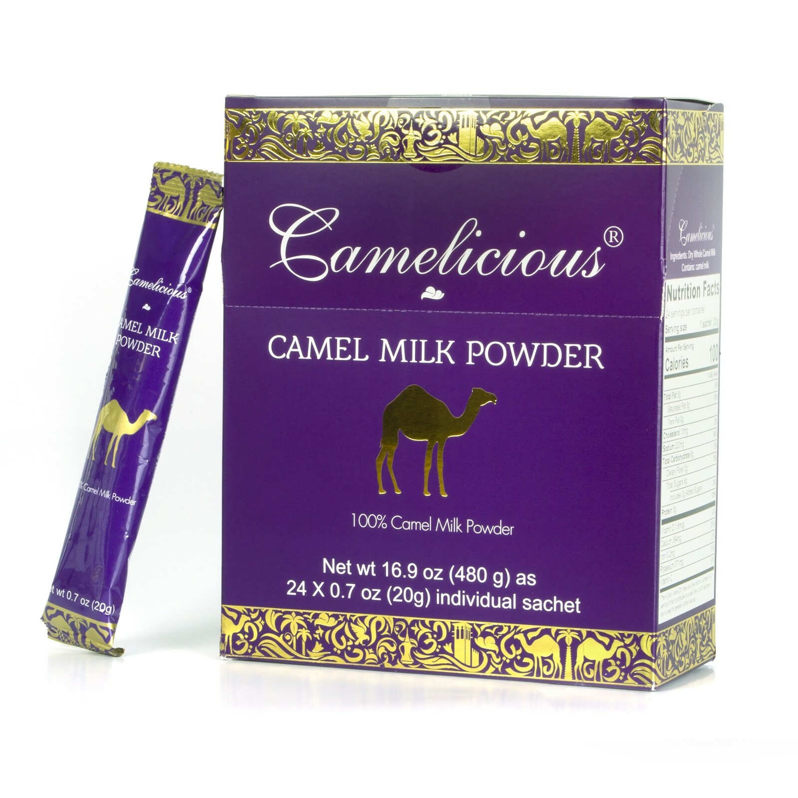 Camel Milk Powder Camelicious 1 Box 100% Natural – 24 sachets x 20g (480g) HALAL