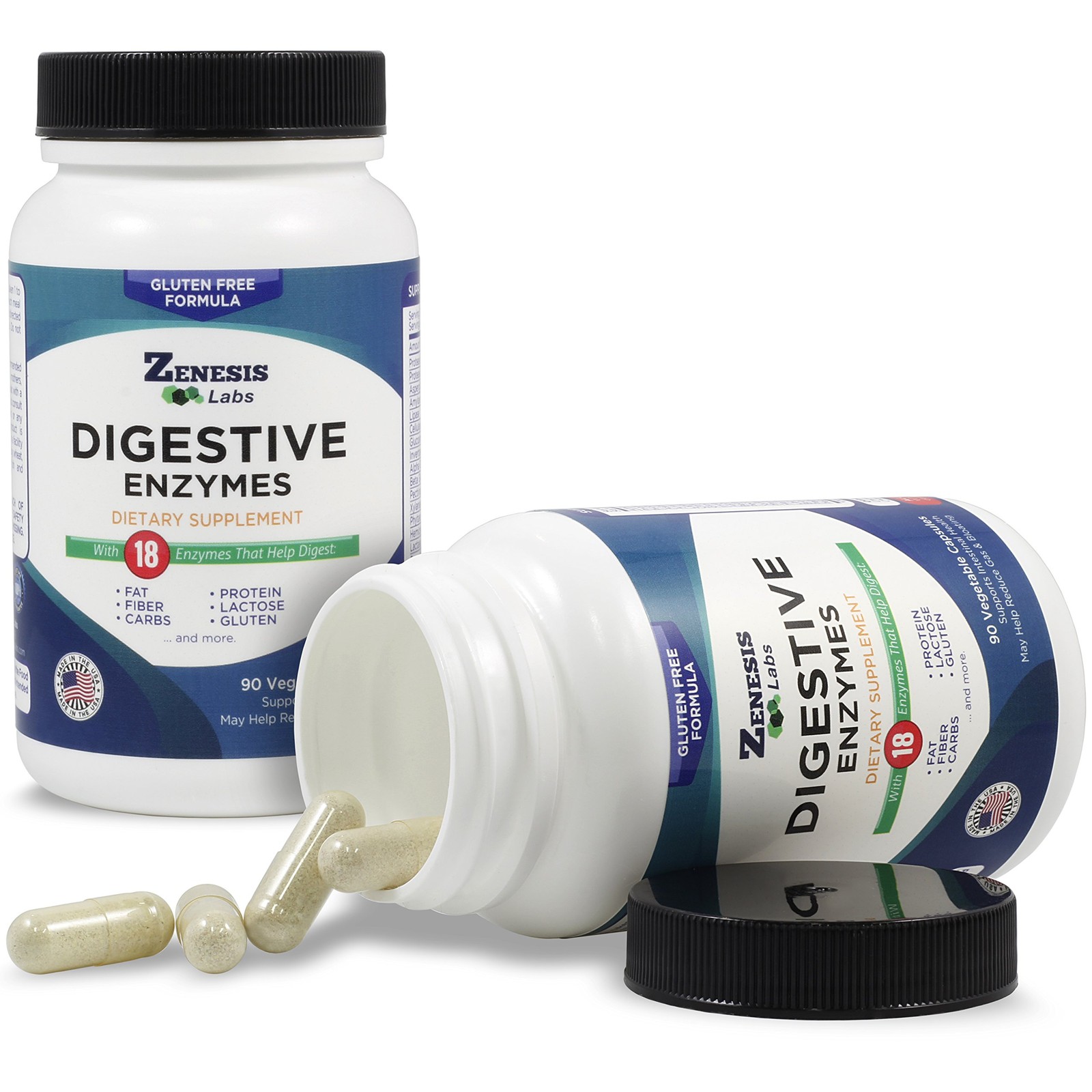 Digestive Enzymes – Amylase, Bromelain, Protease, Lipase & 14 Others – 90