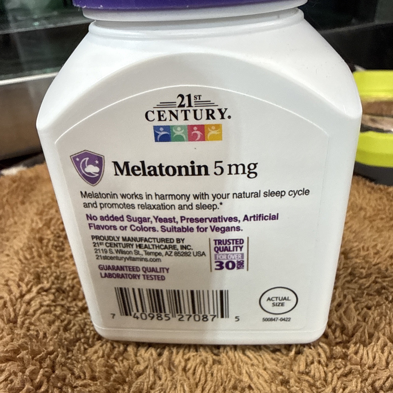 MELATONIN 5 MG TABLETS 120 CT