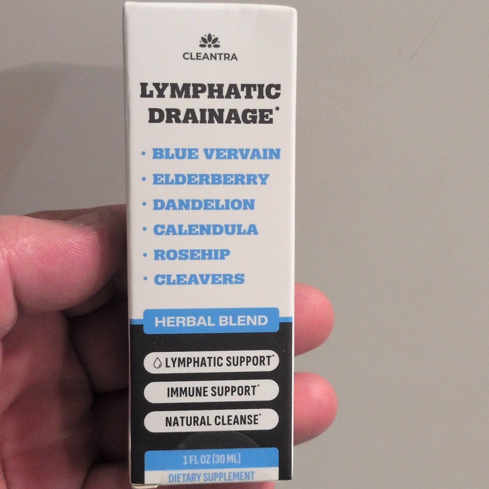Cleantra Lymphatic Drainage Drops Vegan Lymphatic & Immune Support 1 fl oz