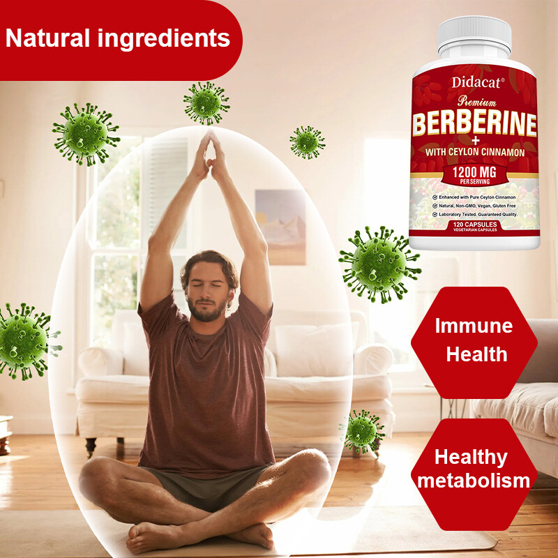 Blood Sugar Support Supplement 1200mg Berberine Cinnamon Extract