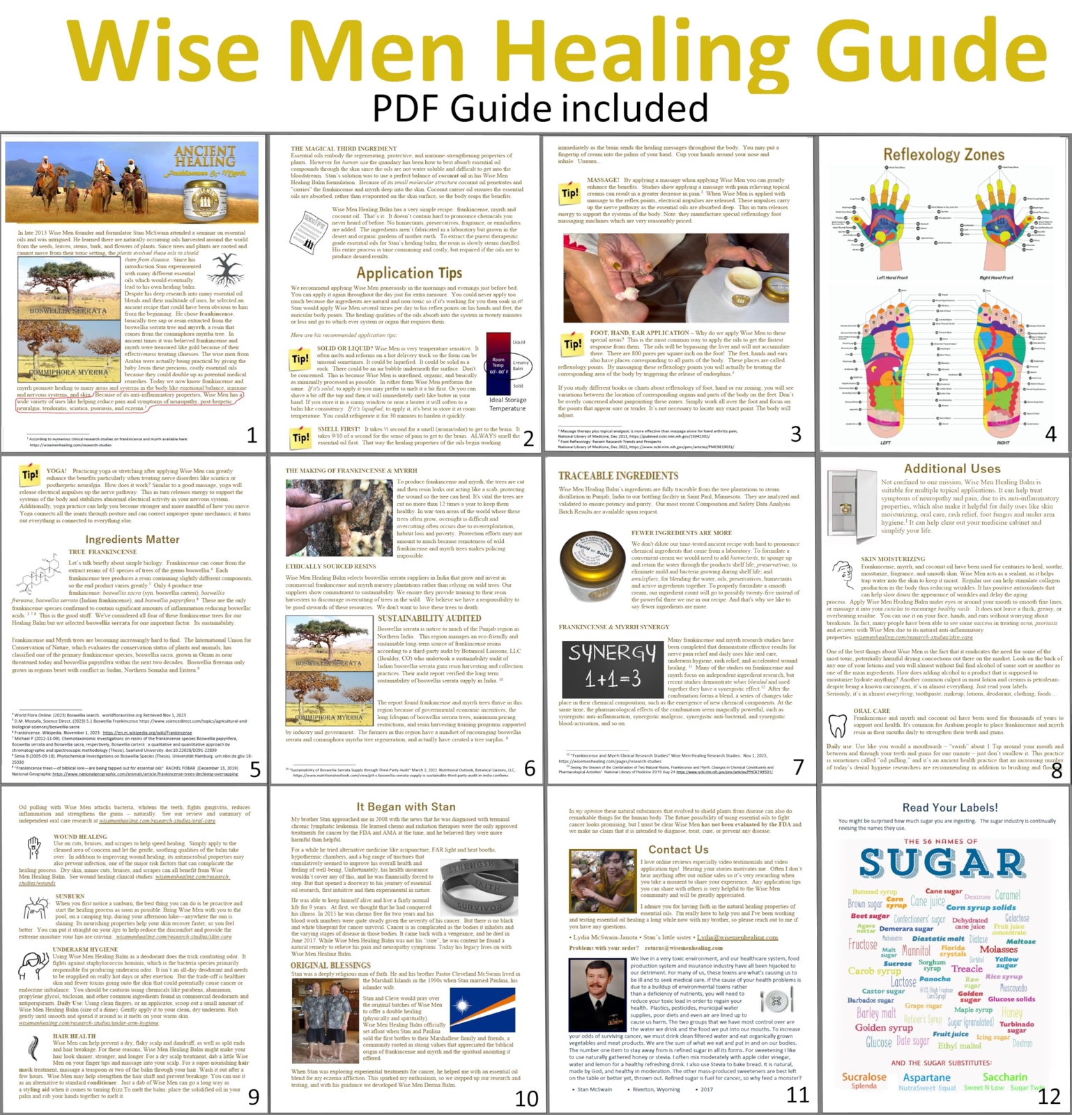 Wise Men Healing Balm Myrrh Frankincense Neuropathy Sciatica Nerve Pain