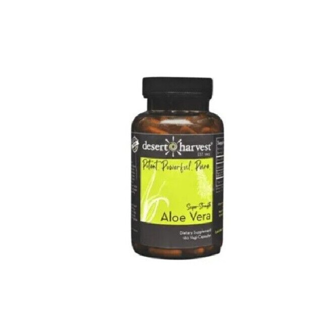 Desert Harvest Super Strength Aloe Vera 180 Vegi Capsules. AUTHENTIC. Exp. 10/29