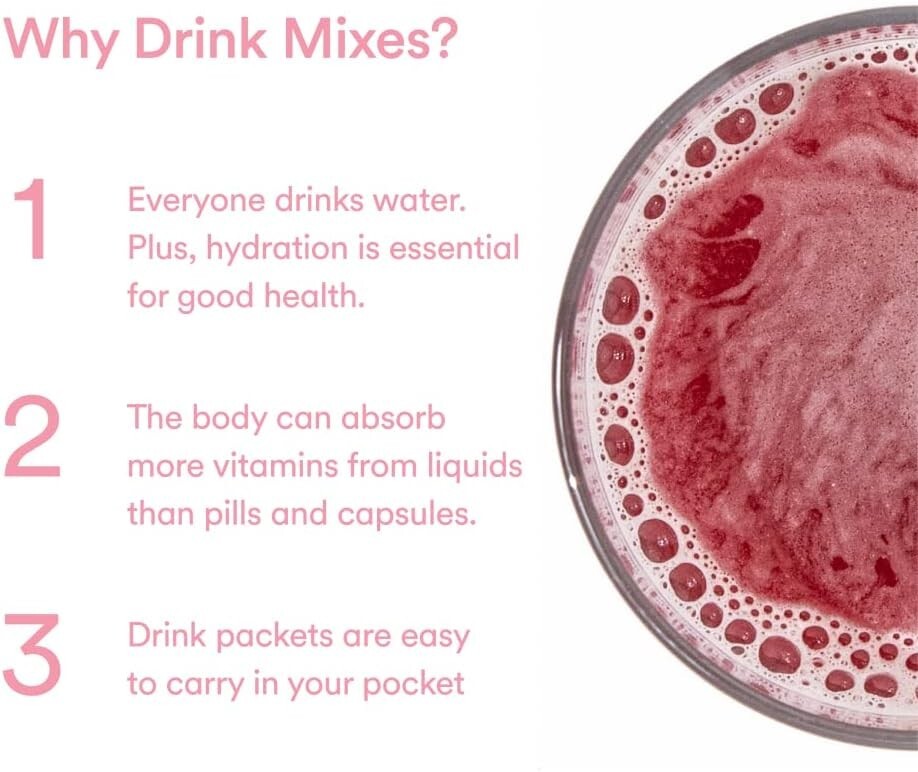 MIXHERS Hertime PMS Hormone Support Supplement, Strawberry Lemonade 15 Pack