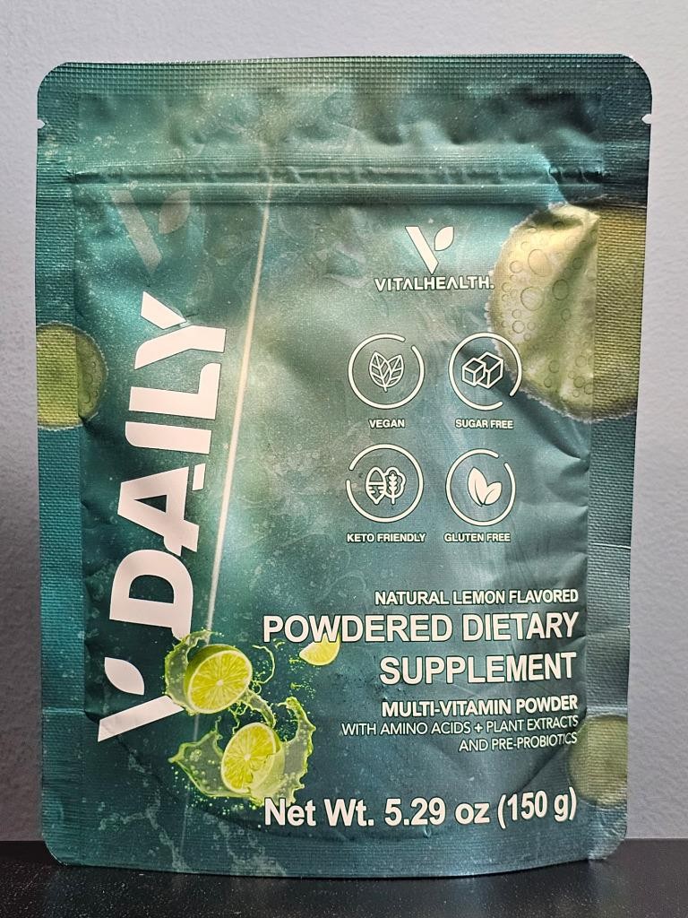 30 SCOOPS – VitalHealth V Daily Lemon Multi-Vitamin New! Vital Health! Exp 5/27