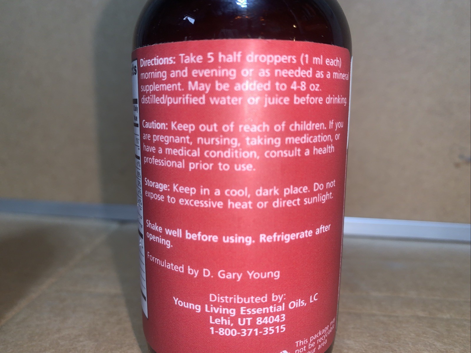 Young Living Mineral Essence liquid mineral supplement 3.6 fl oz New Set Of 2