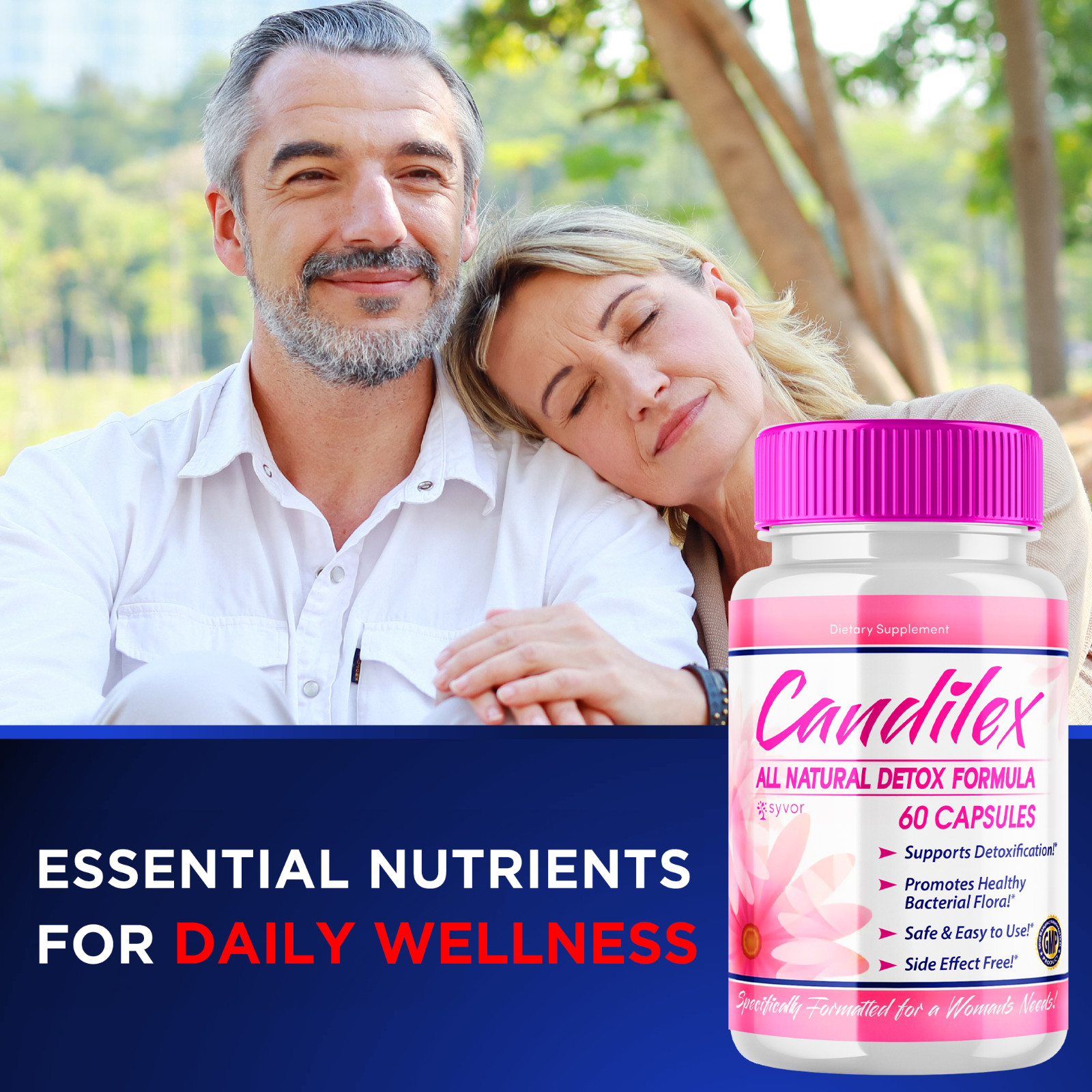 2 Pack, Candilex for Women Natual Detox Formula Vitamin Supplement, 120 Capsules