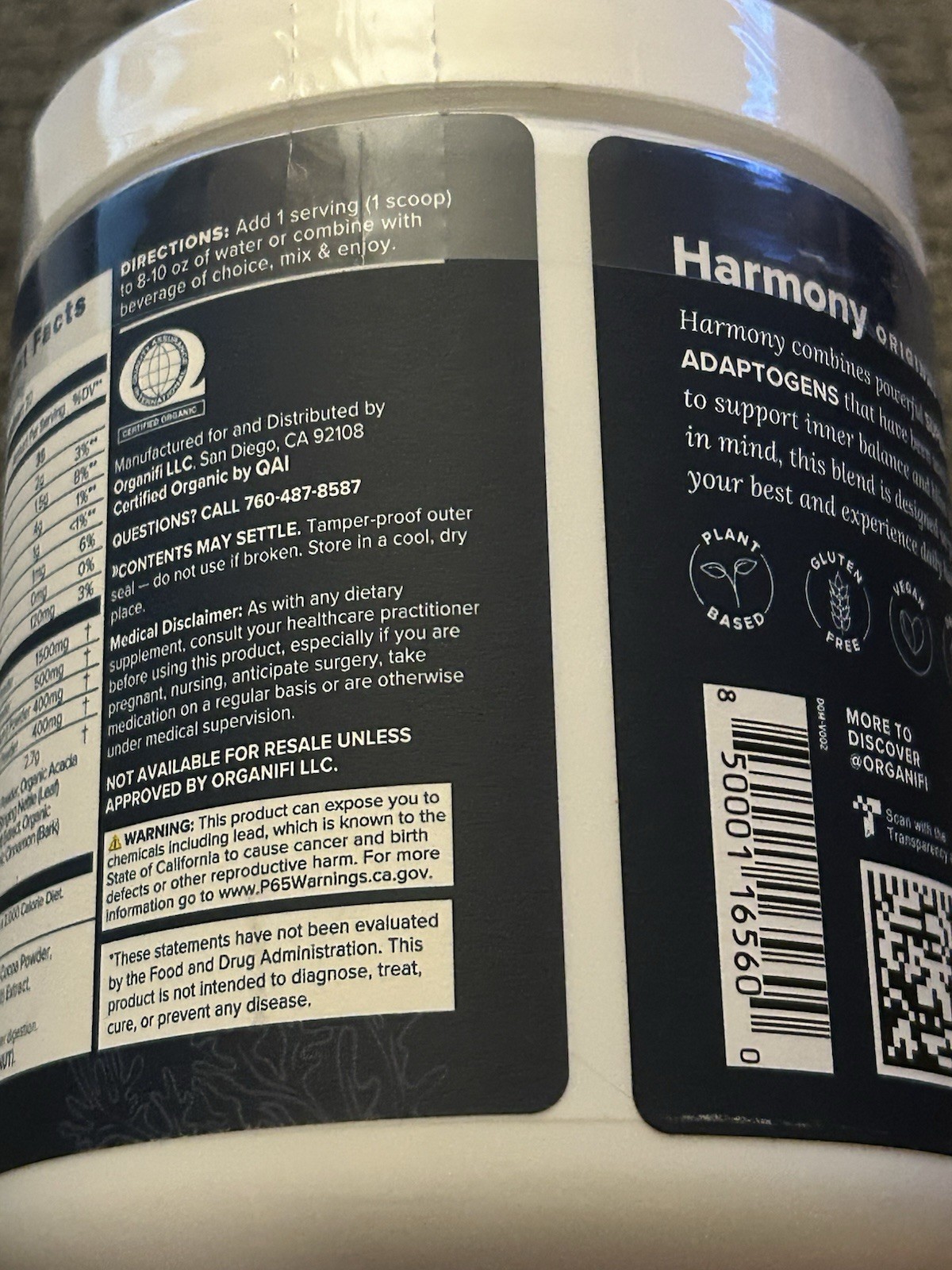 New Organifi Harmony Hormone Support Eases PMS Symptoms Cacao 9.52 Oz 4/28