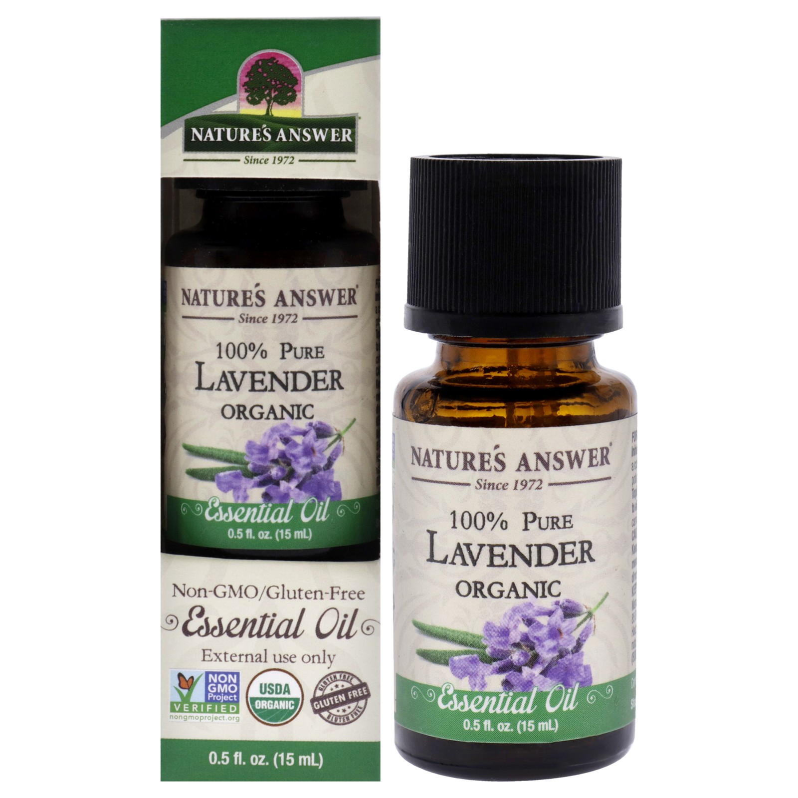 Essential Oil Organic – Lavender by Natures Answer for Unisex – 0.5 oz