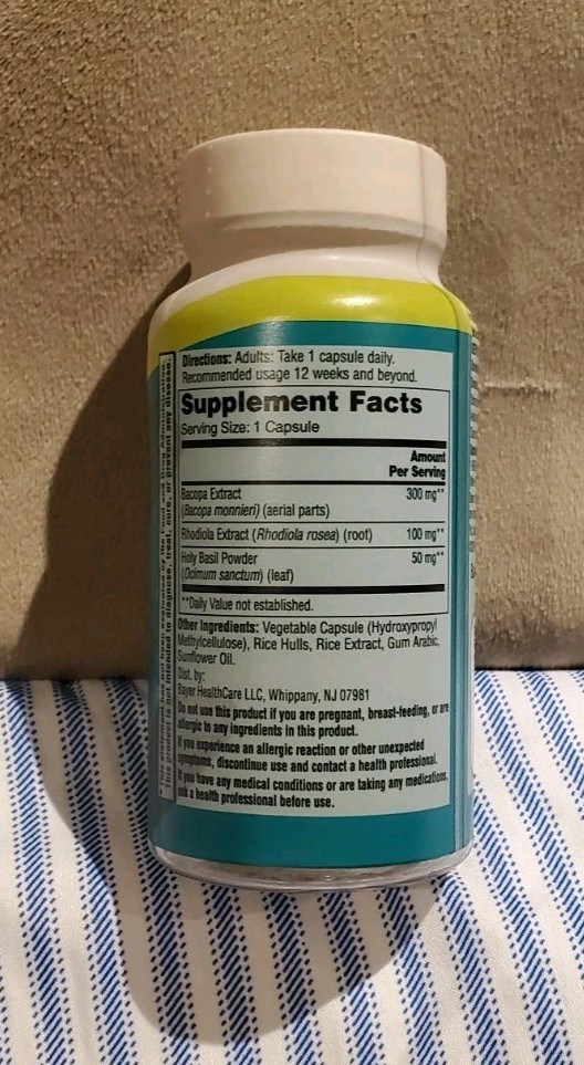 One A Day Cognitive Support Helps Mental Function W/ Bacopa & Rhodiola