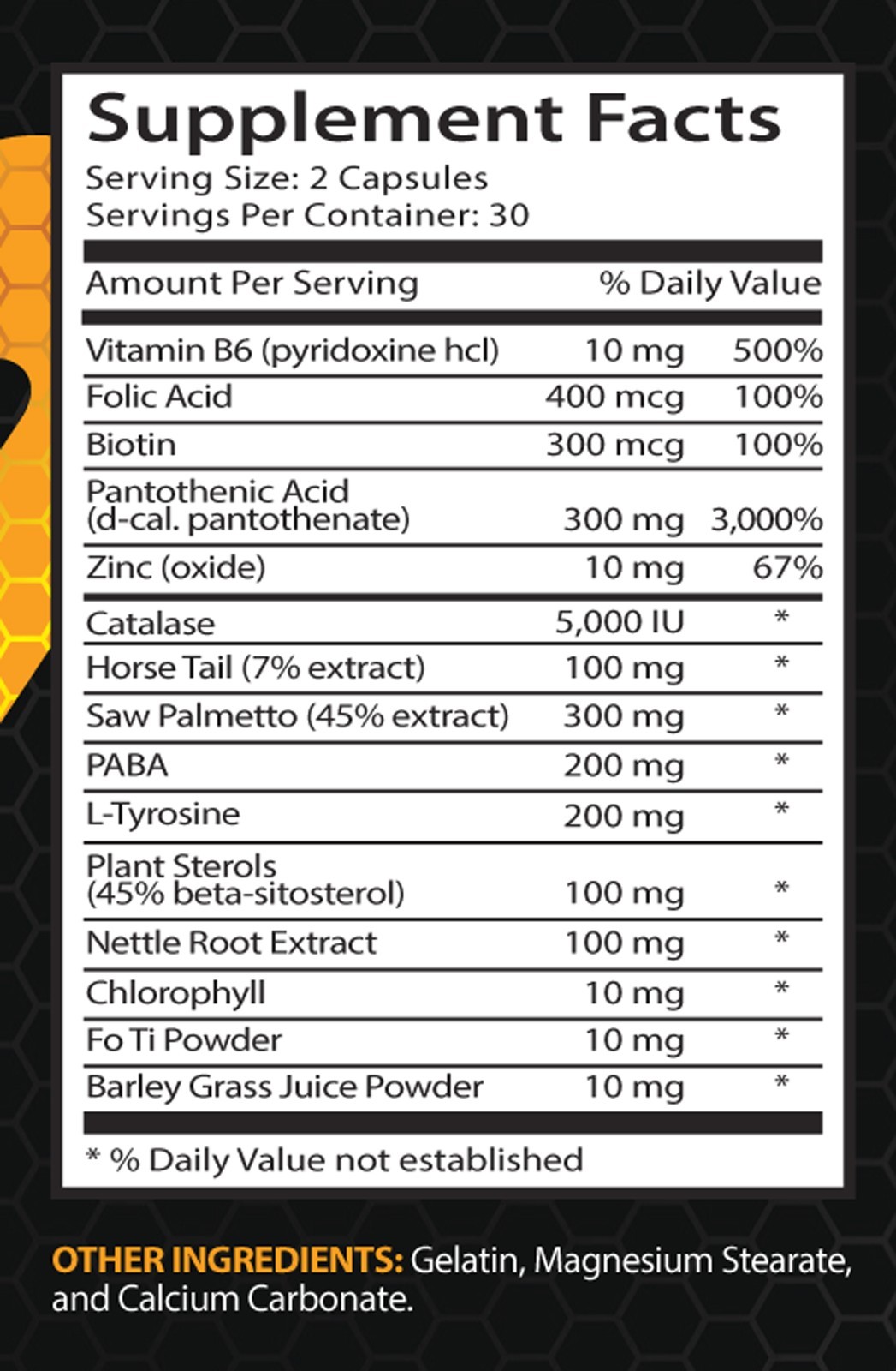 Natural Antioxidant – NATURAL ANTI GRAY HAIR COMPLEX 1350mg – 1 Bottle 60 Caps