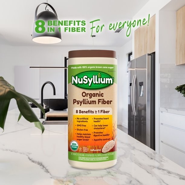 NuSyllium Organic Natural Fiber 100% Organic Certified Unflavored 85 Doses 21 Oz