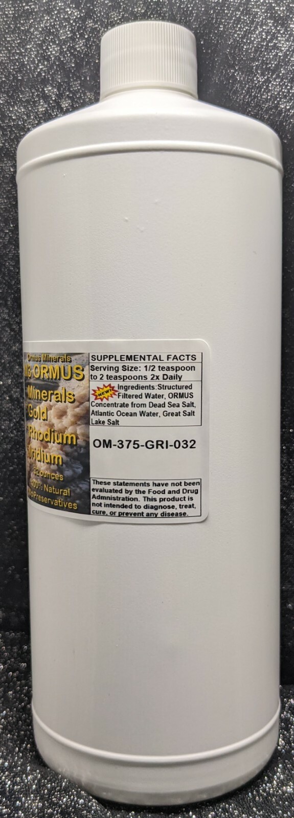 M3 Ormus Minerals Ormus Mental Health Immunity Skin Electrolytes Energy 32oz
