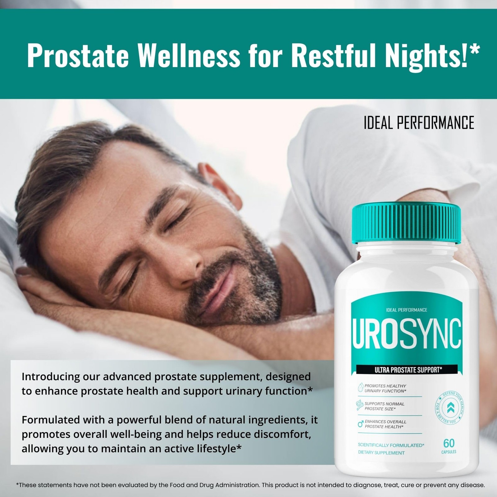 Uro Sync Prostate Health Urinary Supplement – 180 Capsules (3 Pack)