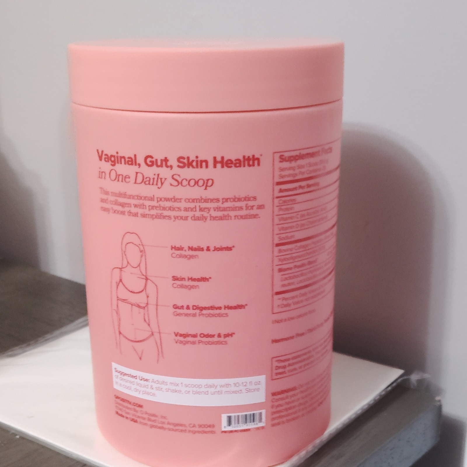 URO Women’s Probiotic + Collagen Peptides Powder Unflavored 7.47 oz