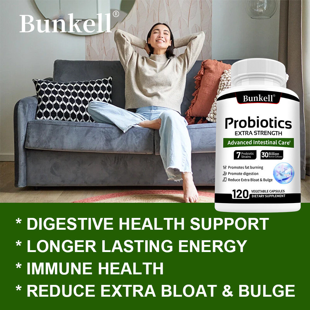 Probiotic Complex Capsules with Prebiotics,Gut Flora&Boost Immune Health 120Caps
