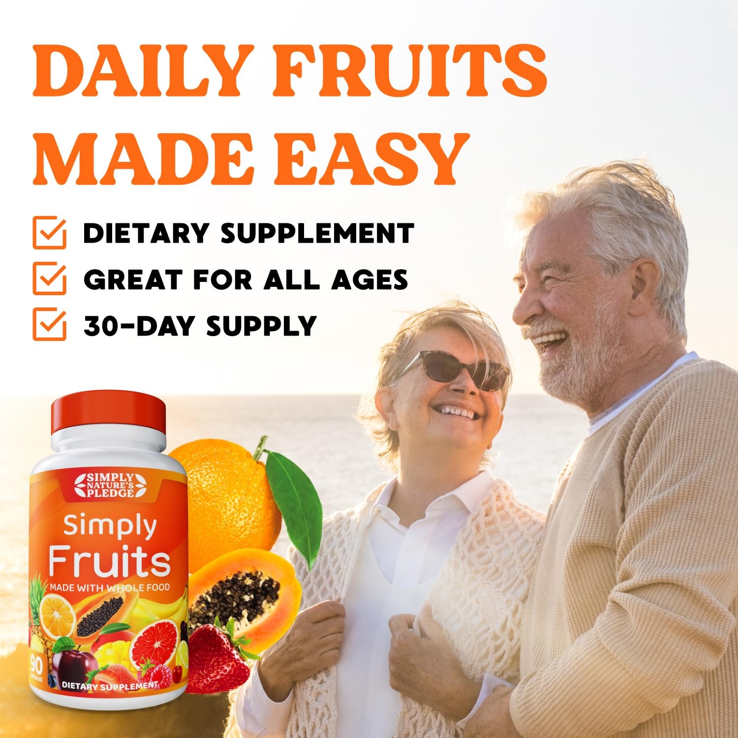 – 90 Fruit Capsules – Made with Whole Food Superfoods, Packed with 25 Differe…
