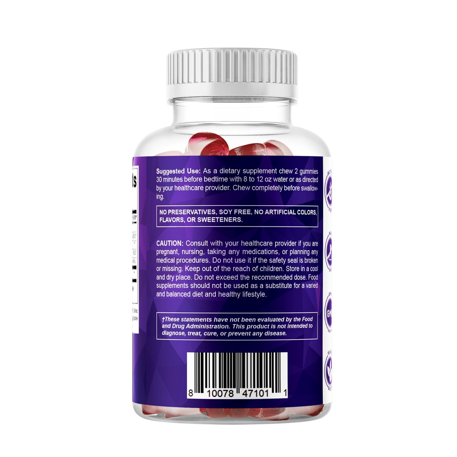 Vitamatic Melatonin 20mg Gummies for Adults, 30 Servings 60 Count (Pack of 1)