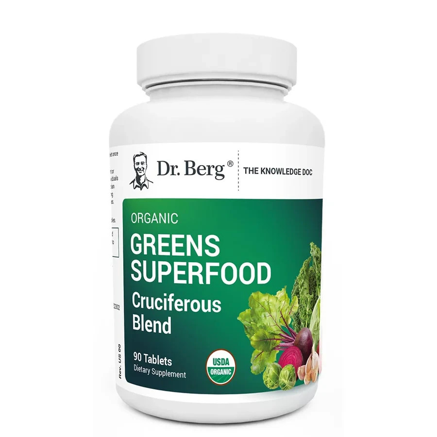 Dr Berg – Organic Greens Superfood – Cruciferous Blend – 90 Tablets